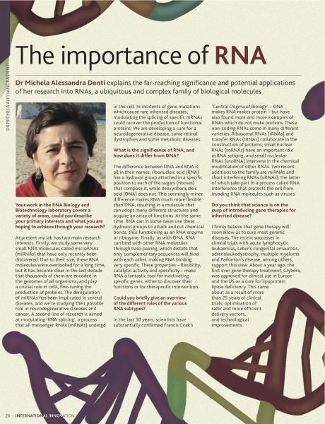 The importance of RNA